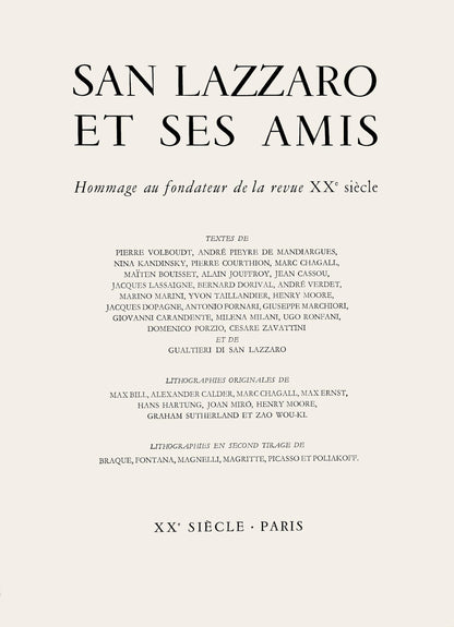 Alexander Calder, Composition, San Lazzaro Et Ses Amis, Xxe Sicle, Lithograph