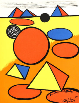 Alexander Calder, Composition, San Lazzaro Et Ses Amis, Xxe Sicle, Lithograph