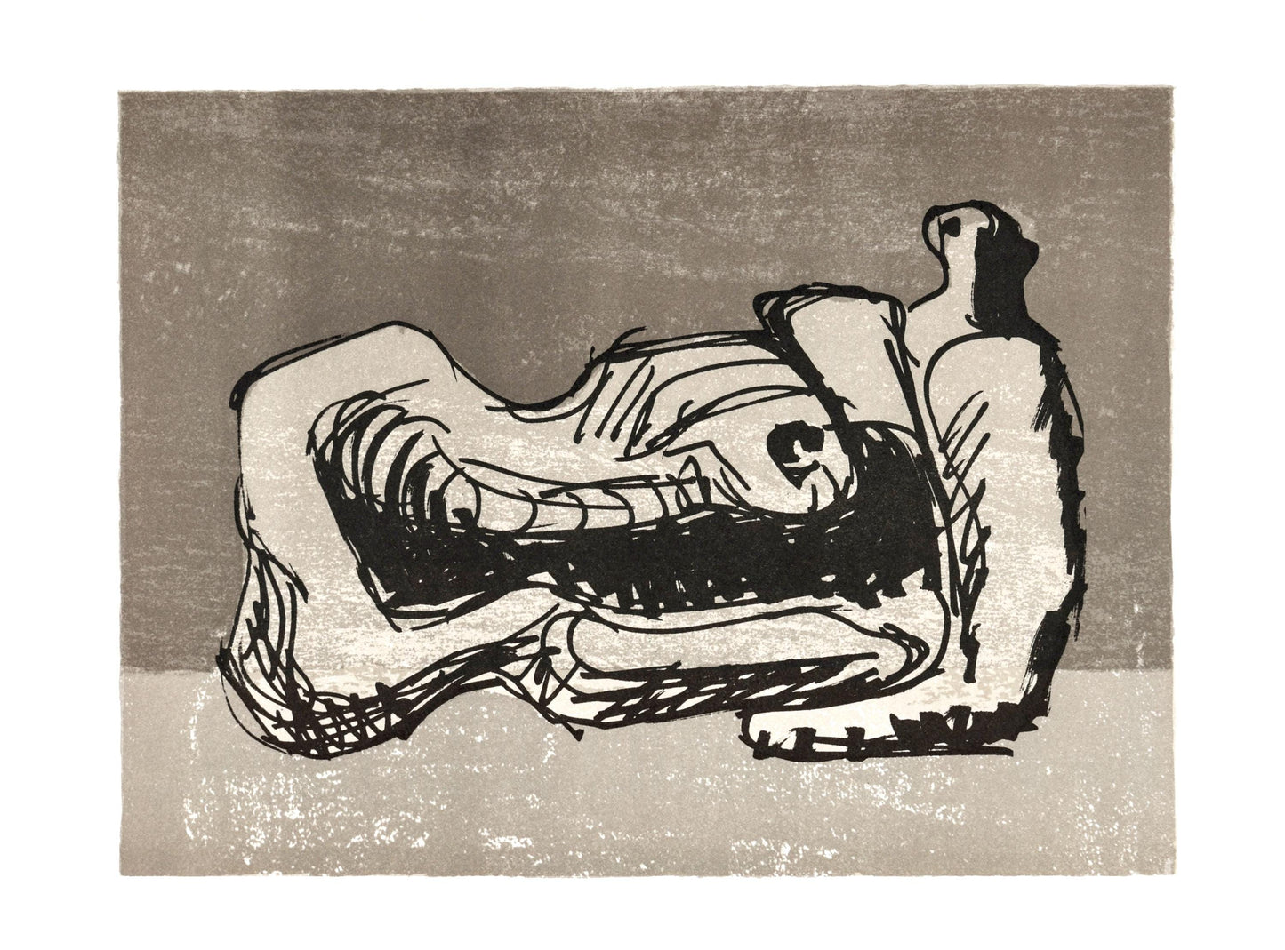 Henry Moore, Reclining Figure (Cramer 366), San Lazzaro Et Ses Amis, Xxe Sicle, Lithograph