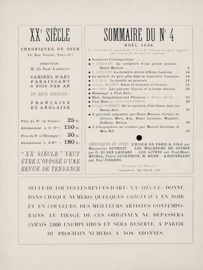 Giorgio De Chirico, Cabina Misteriosa, Socit Internationale D'Art Xxe Sicle, Linocut