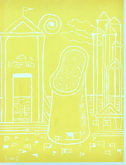 Giorgio De Chirico, Cabina Misteriosa, Socit Internationale D'Art Xxe Sicle, Linocut