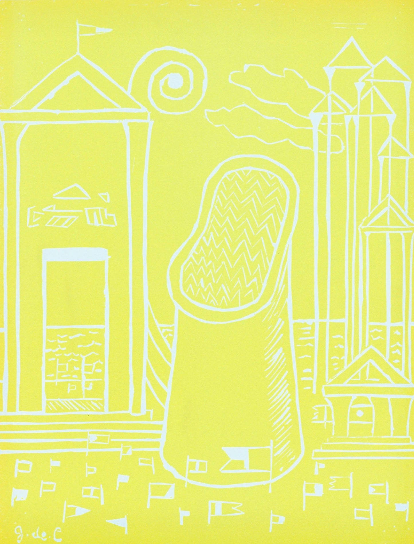 Giorgio De Chirico, Cabina Misteriosa, Socit Internationale D'Art Xxe Sicle, Linocuts