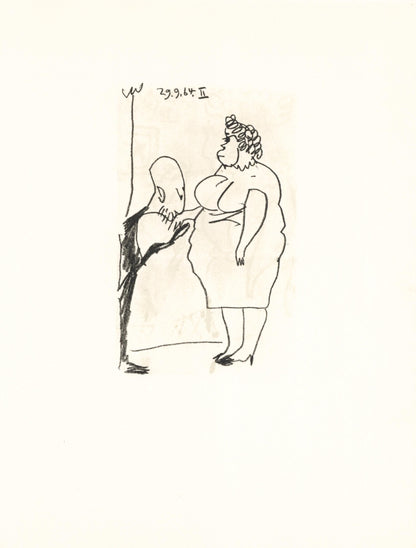 Pablo Picasso, 29.9.64. Ii (Cramer 148), Le Got Du Bonheur, Mixed Media Lithograph