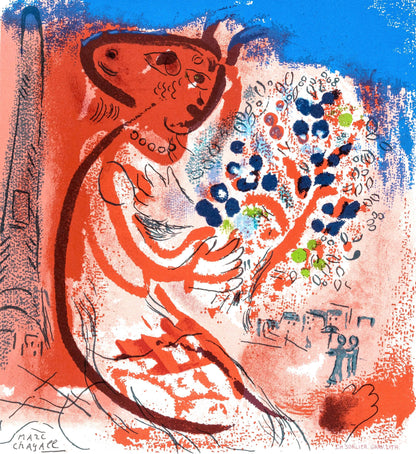 Marc Chagall, Composition, Lettre Mon Peintre Raoul Dufy, Lithograph