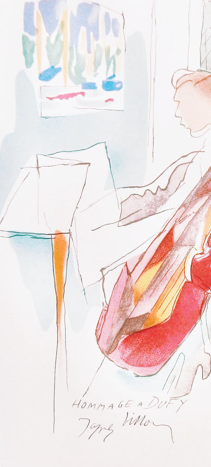 Jacques Villon, Composition, Lettre Mon Peintre Raoul Dufy, Lithograph