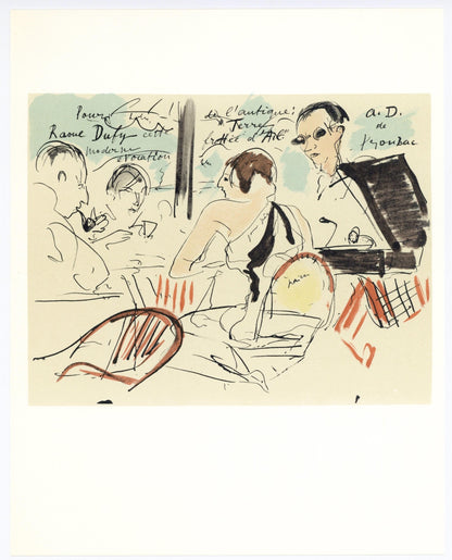 Andr Dunoyer De Segonzac, Eden Roc, Lettre Mon Peintre Raoul Dufy, Lithograph