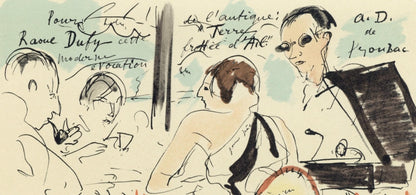 Andr Dunoyer De Segonzac, Eden Roc, Lettre Mon Peintre Raoul Dufy, Lithograph