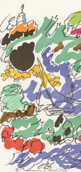 Charles Lapicque, Composition, Lettre Mon Peintre Raoul Dufy, Lithograph