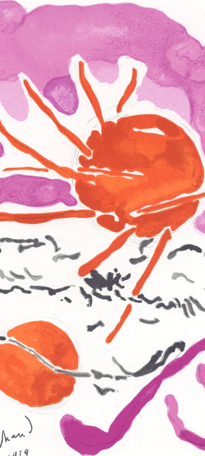 Andr Marchand, Composition, Lettre Mon Peintre Raoul Dufy, Lithograph