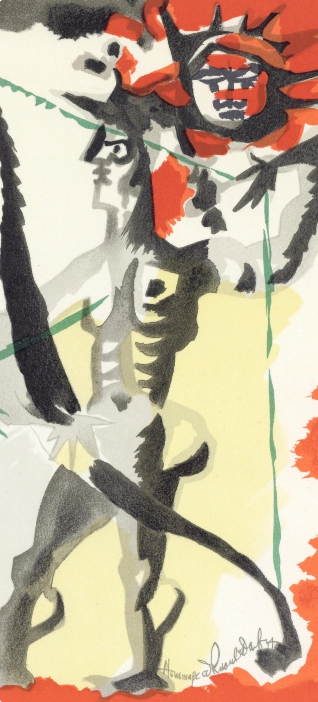 Jean Lurat, Composition, Lettre Mon Peintre Raoul Dufy, Lithograph