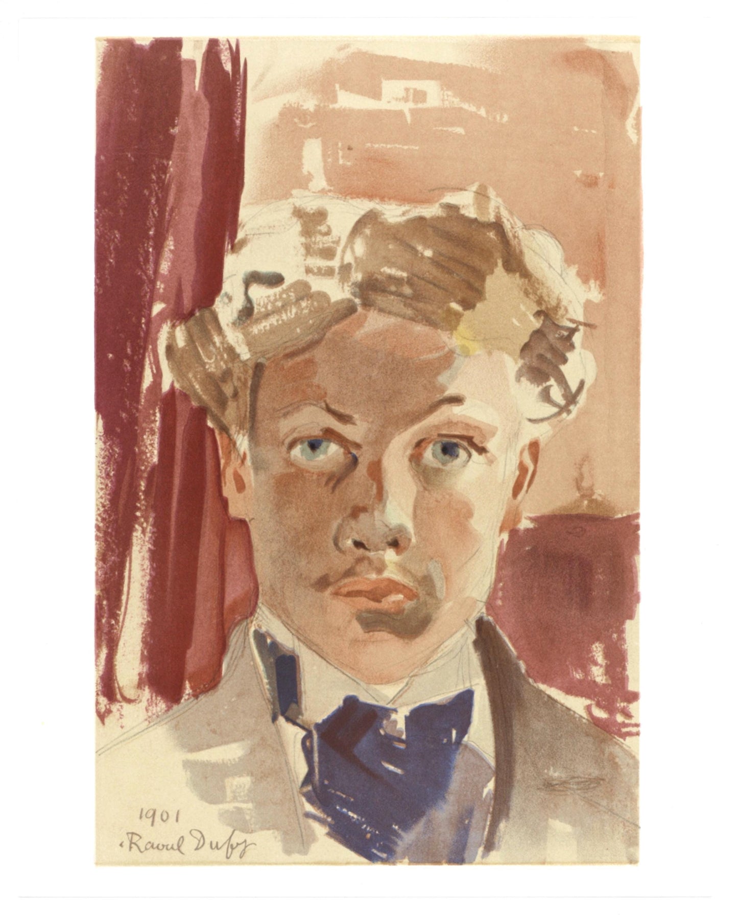 Raoul Dufy, Autoportrait, Lettre Mon Peintre Raoul Dufy, Lithograph