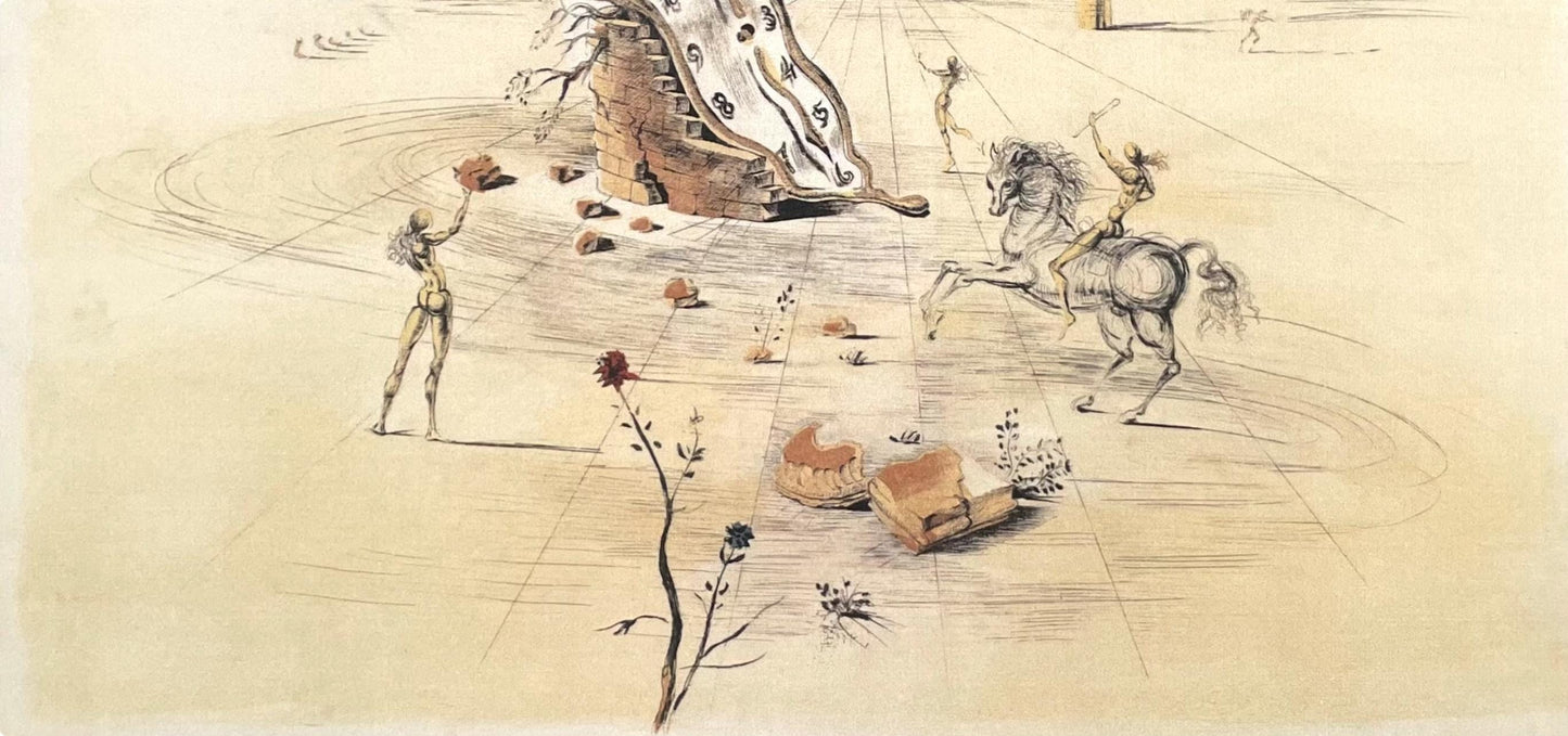 Salvador Dali, Le Cavalier Cosmique, Signed, Offset Lithograph