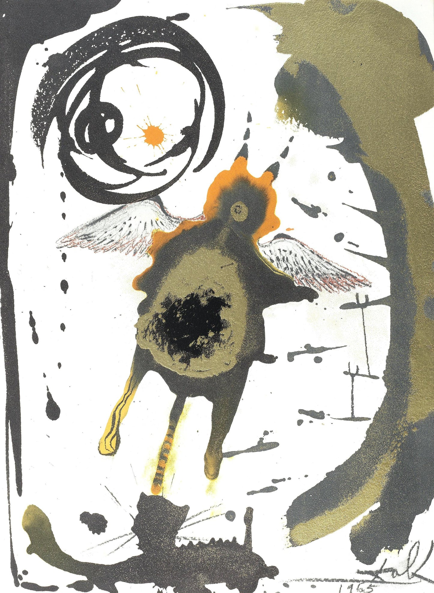 Salvador Dali, Composition (Michler/Lpsinger 1600; Field 69-3), Biblia Sacra, Lithograph