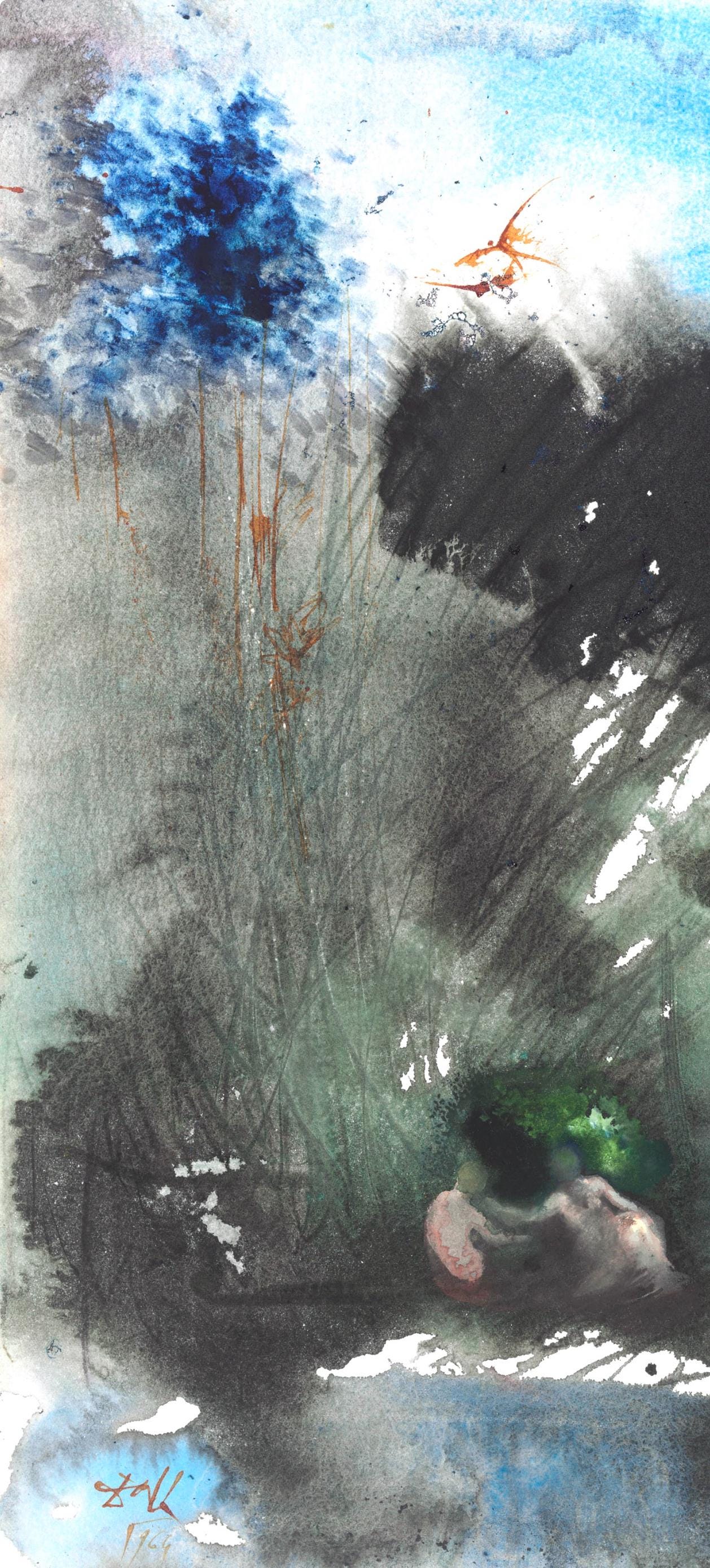 Salvador Dali, Composition (Michler/Lpsinger 1600; Field 69-3), Biblia Sacra, Lithograph