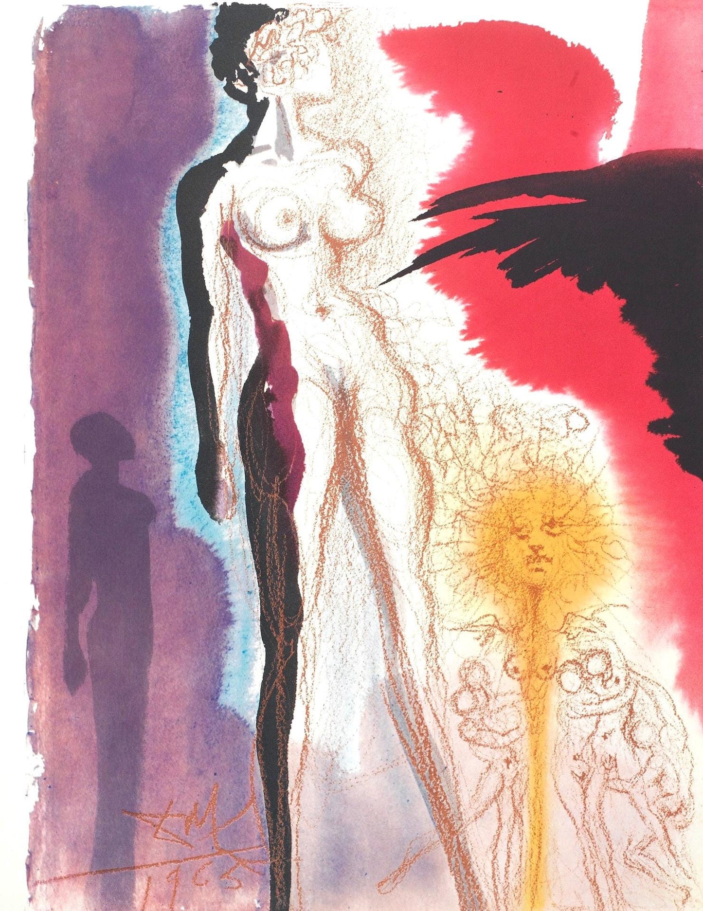 Salvador Dali, Composition (Michler/Lpsinger 1600; Field 69-3), Biblia Sacra, Lithograph