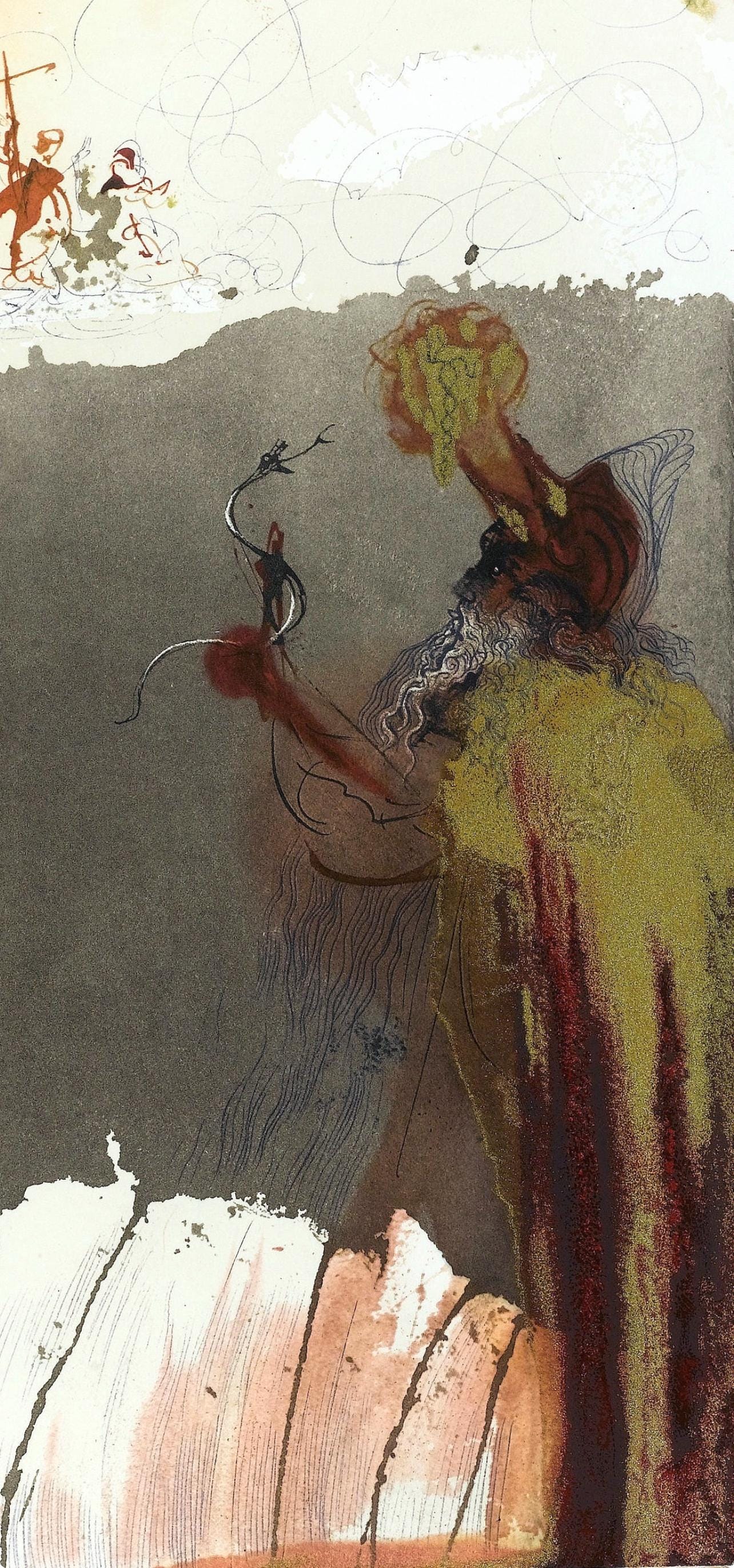 Salvador Dali, Composition (Michler/Lpsinger 1600; Field 69-3), Biblia Sacra, Lithograph