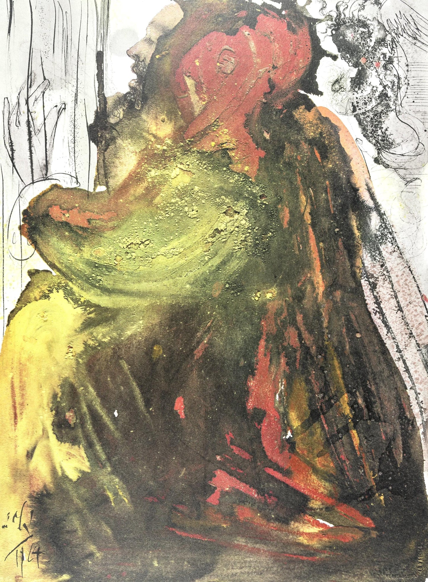 Salvador Dali, Composition (Michler/Lpsinger 1600; Field 69-3), Biblia Sacra, Lithograph