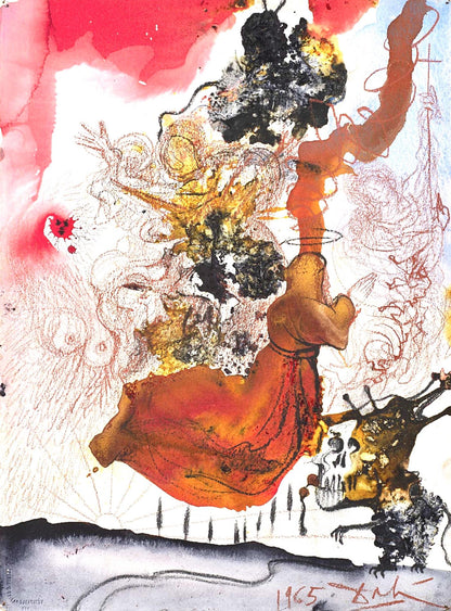 Salvador Dali, Composition (Michler/Lpsinger 1600; Field 69-3), Biblia Sacra, Lithograph