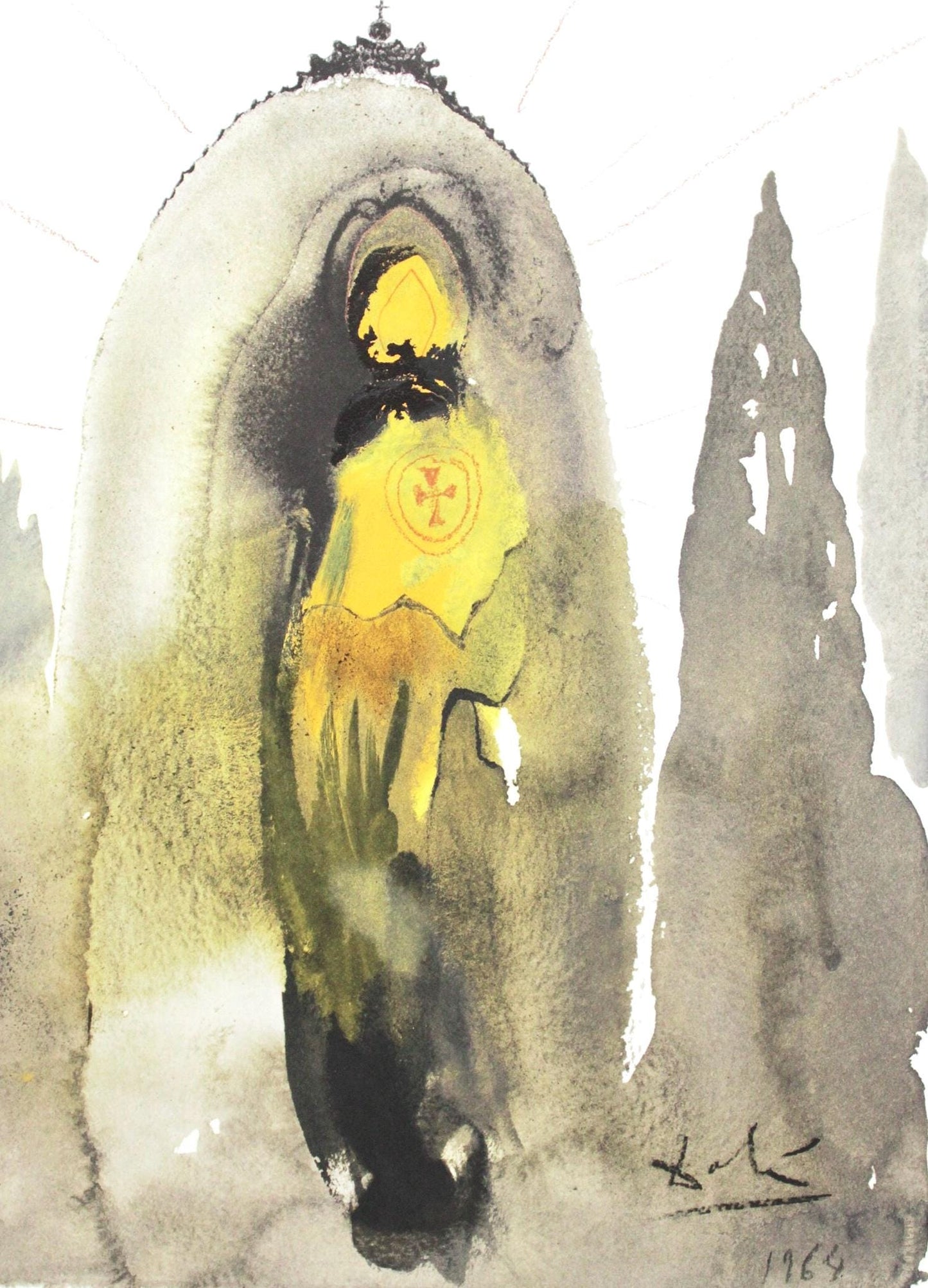 Salvador Dali, Composition (Michler/Lpsinger 1600; Field 69-3), Biblia Sacra, Lithograph