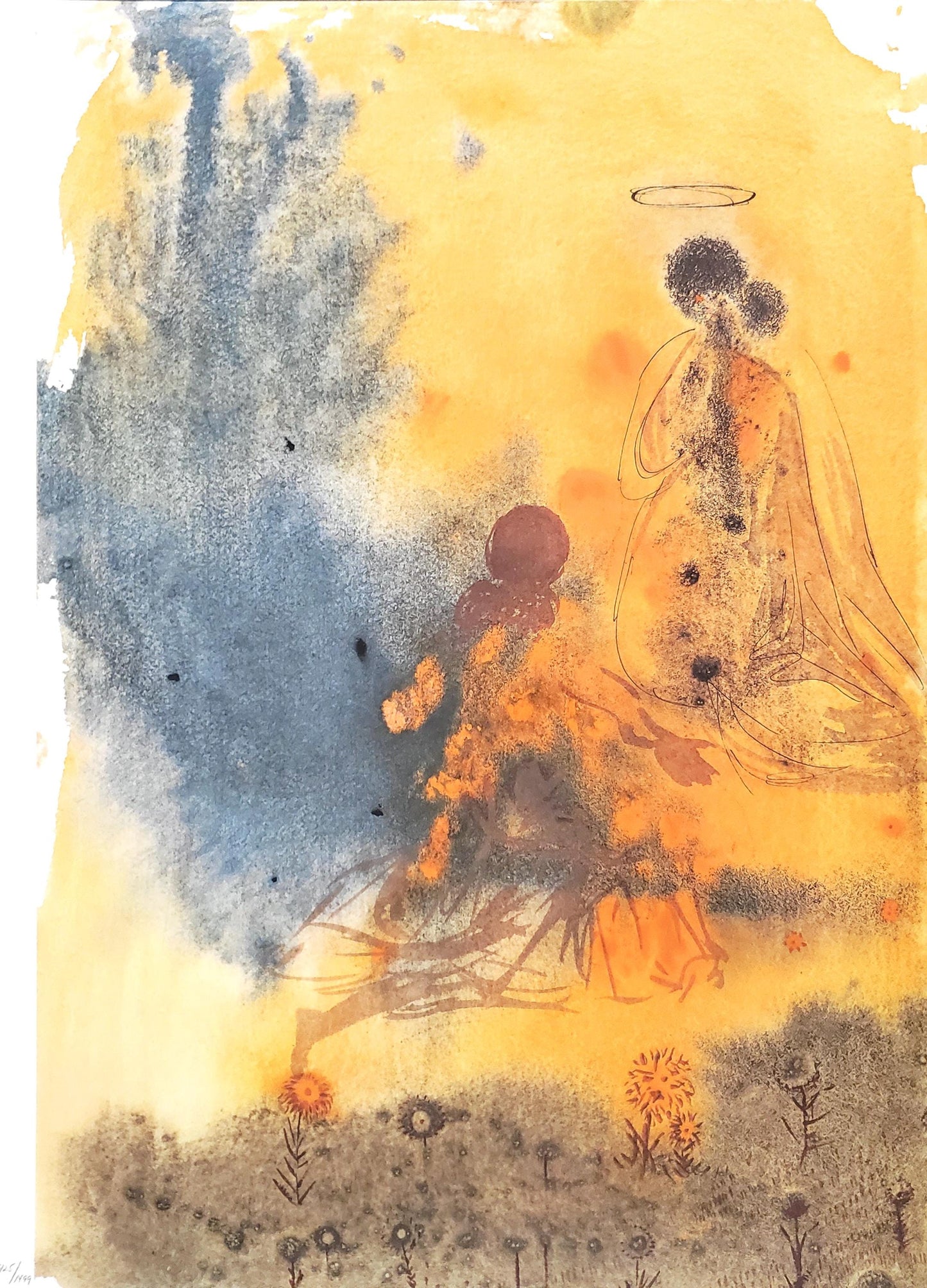 Salvador Dali, Composition (Michler/Lpsinger 1600; Field 69-3), Biblia Sacra, Lithograph