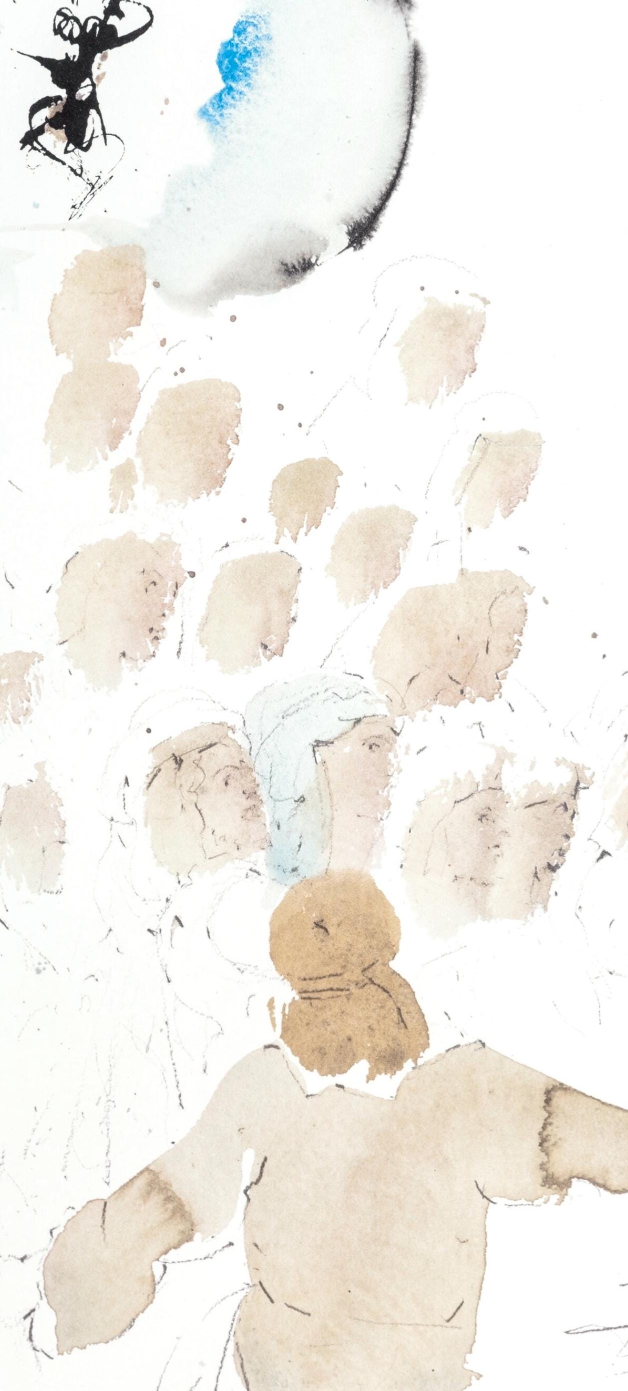 Salvador Dali, Composition (Michler/Lpsinger 1600; Field 69-3), Biblia Sacra, Lithograph