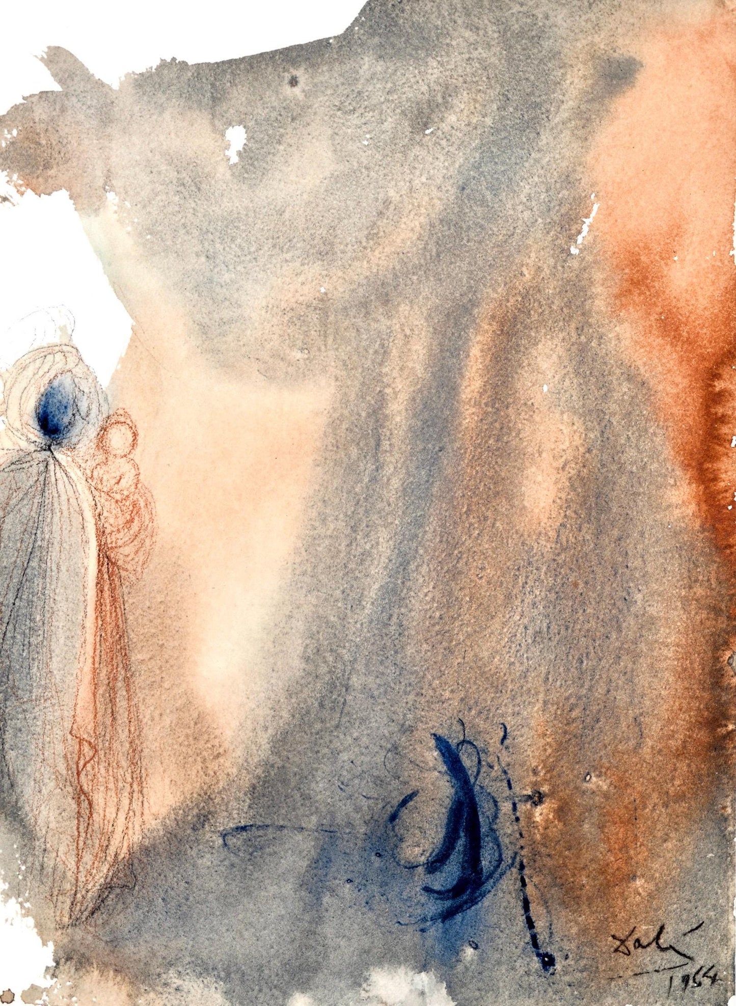 Salvador Dali, Composition (Michler/Lpsinger 1600; Field 69-3), Biblia Sacra, Lithograph