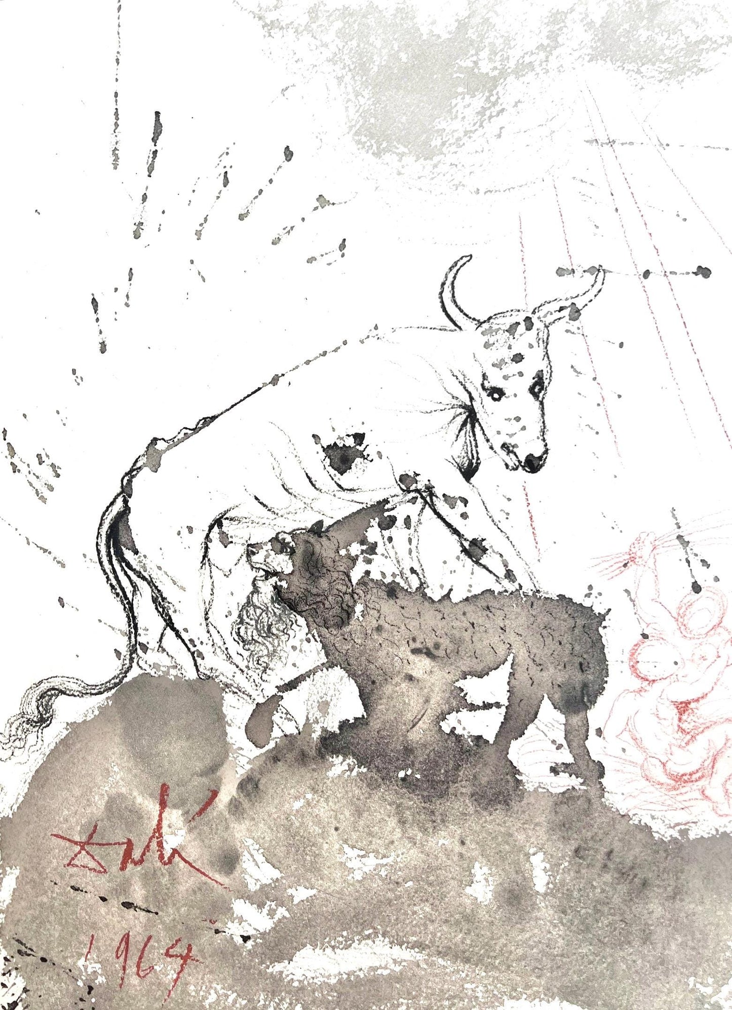 Salvador Dali, Composition (Michler/Lpsinger 1600; Field 69-3), Biblia Sacra, Lithograph