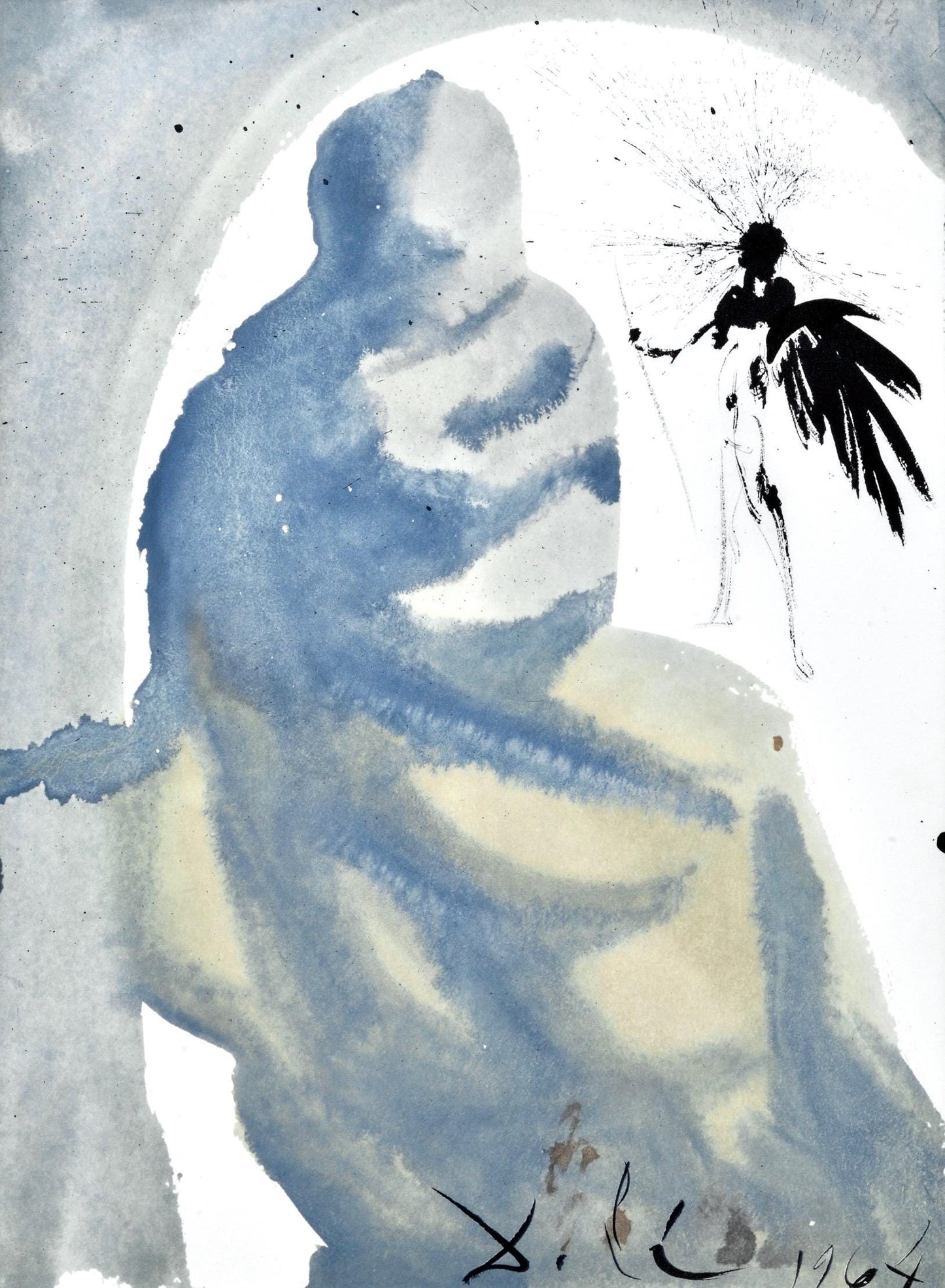 Salvador Dali, Composition (Michler/Lpsinger 1600; Field 69-3), Biblia Sacra, Lithograph