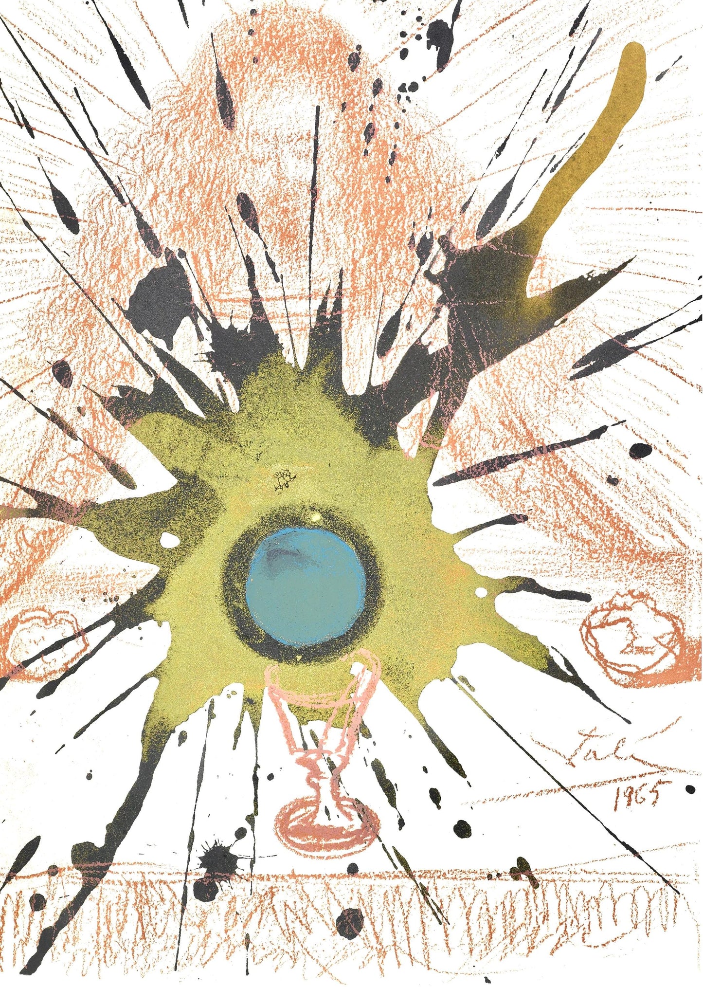 Salvador Dali, Composition (Michler/Lpsinger 1600; Field 69-3), Biblia Sacra, Lithograph