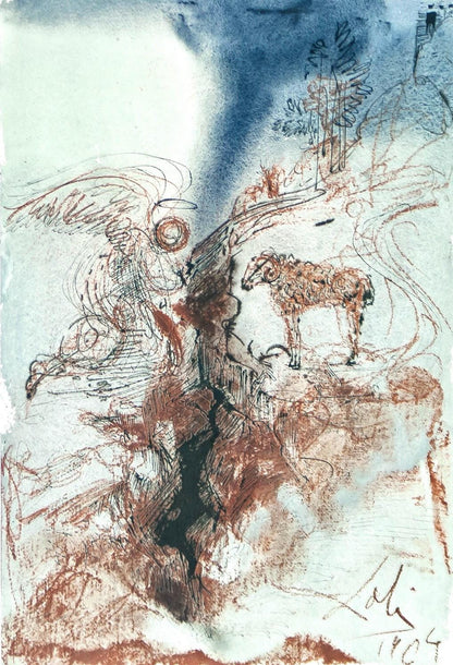 Salvador Dali, Composition (Michler/Lpsinger 1600; Field 69-3), Biblia Sacra, Lithograph