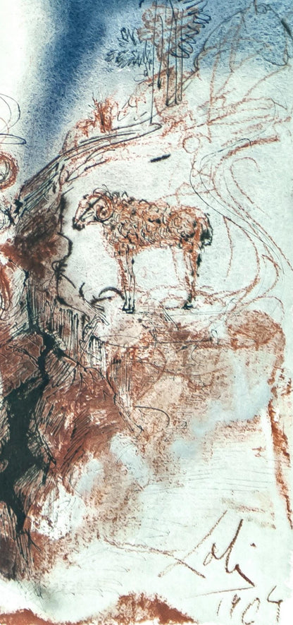 Salvador Dali, Composition (Michler/Lpsinger 1600; Field 69-3), Biblia Sacra, Lithograph