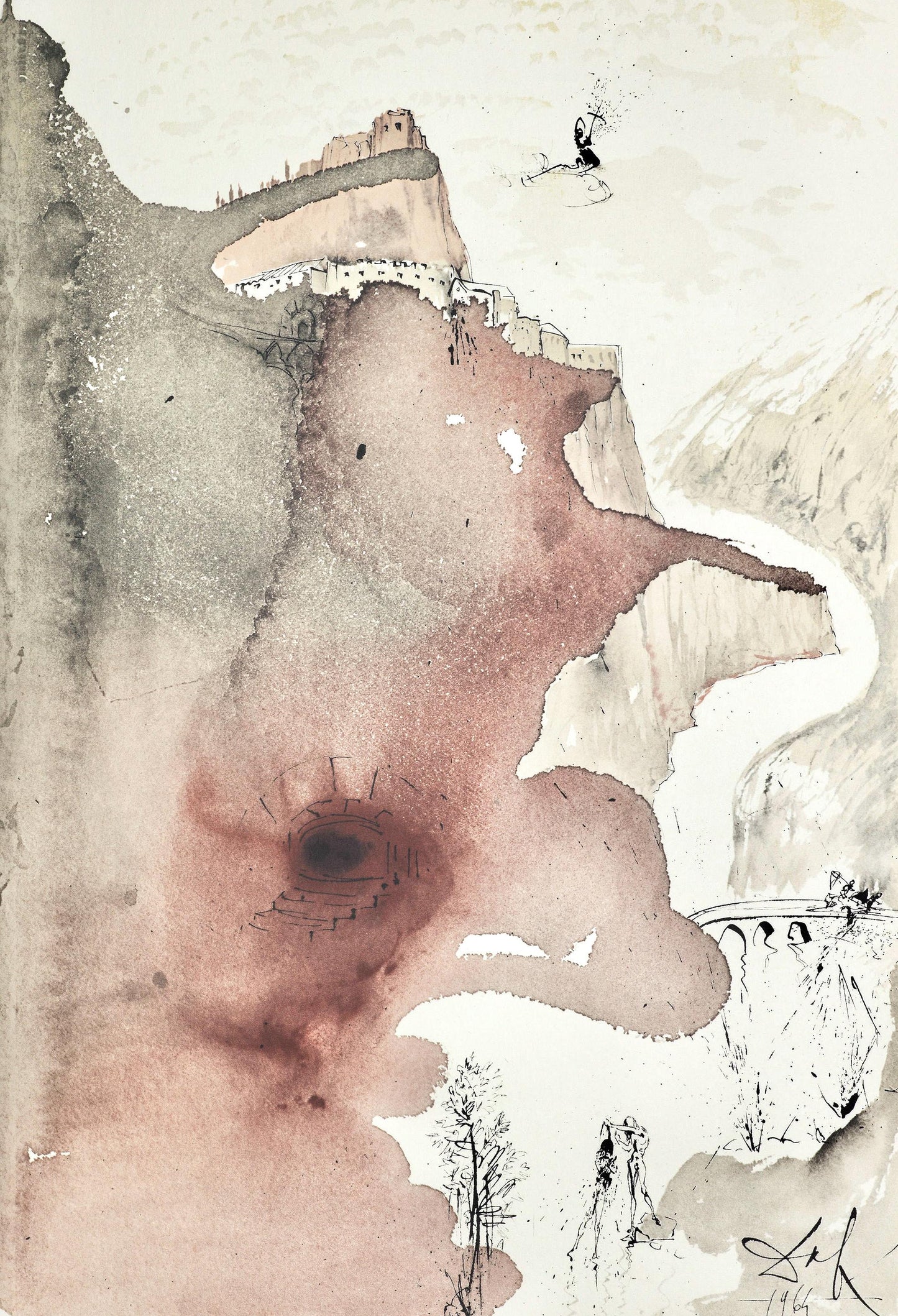 Salvador Dali, Composition (Michler/Lpsinger 1600; Field 69-3), Biblia Sacra, Lithograph