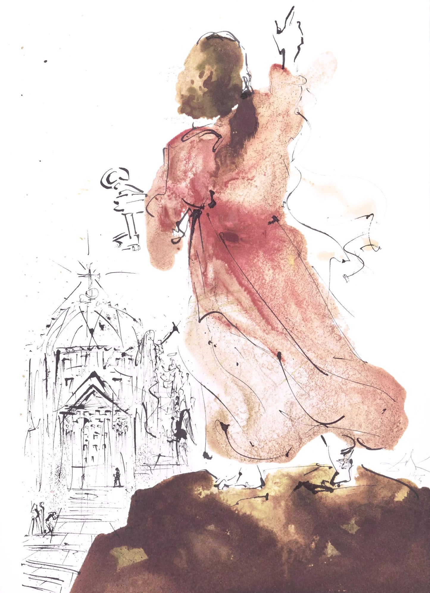 Salvador Dali, Composition (Michler/Lpsinger 1600; Field 69-3), Biblia Sacra, Lithograph