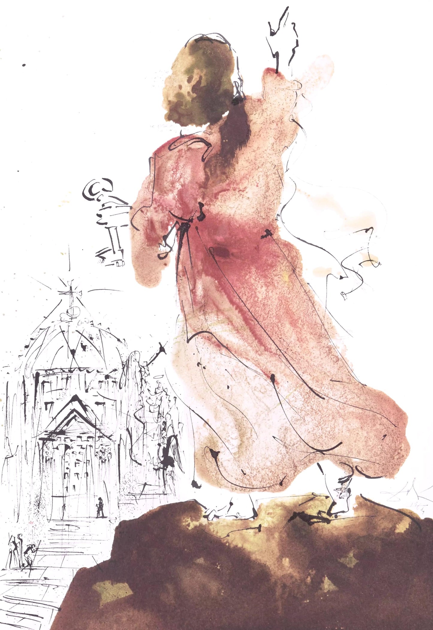 Salvador Dali, Composition (Michler/Lpsinger 1600; Field 69-3), Biblia Sacra, Lithograph