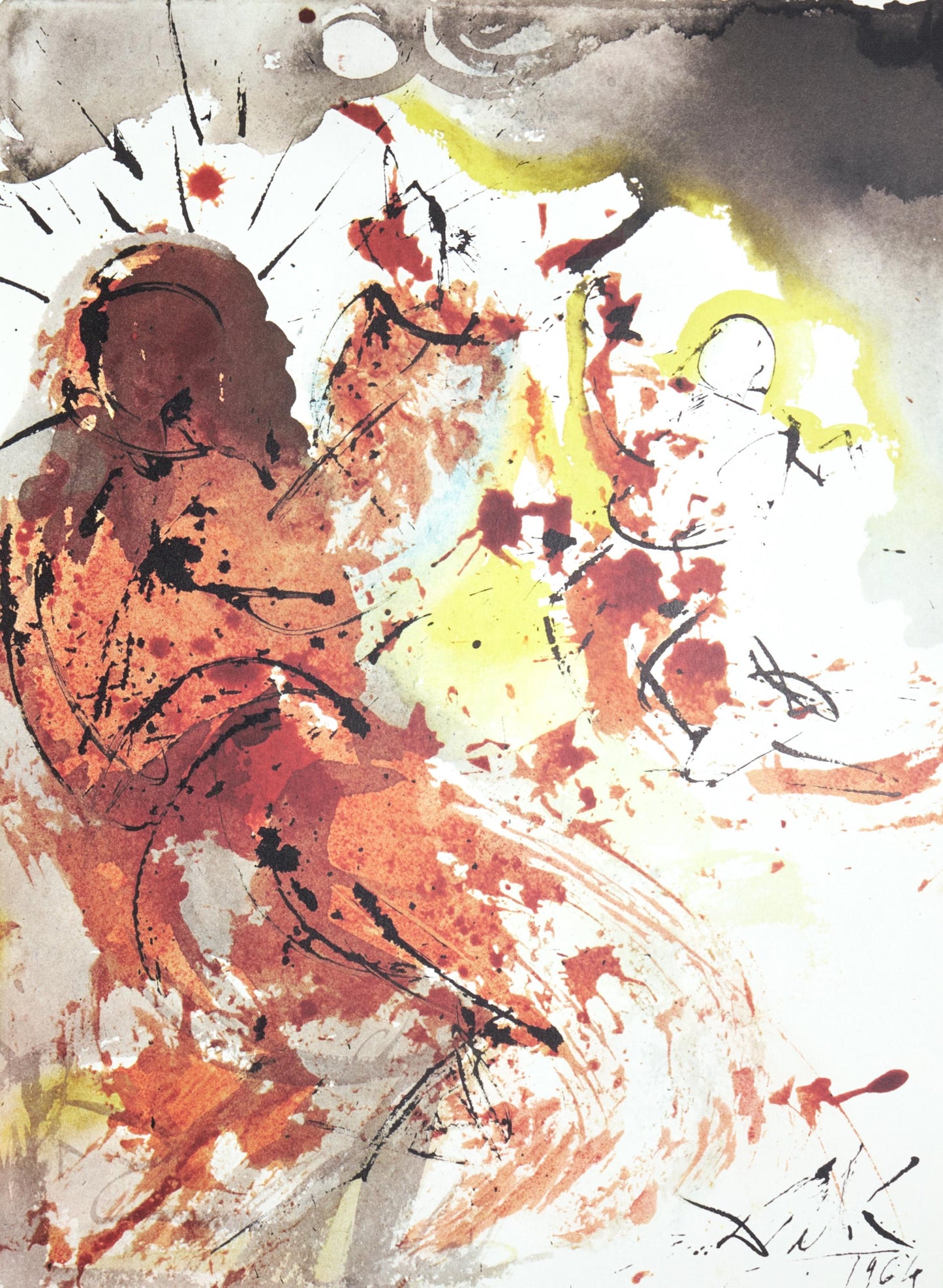 Salvador Dali, Composition (Michler/Lpsinger 1600; Field 69-3), Biblia Sacra, Lithograph