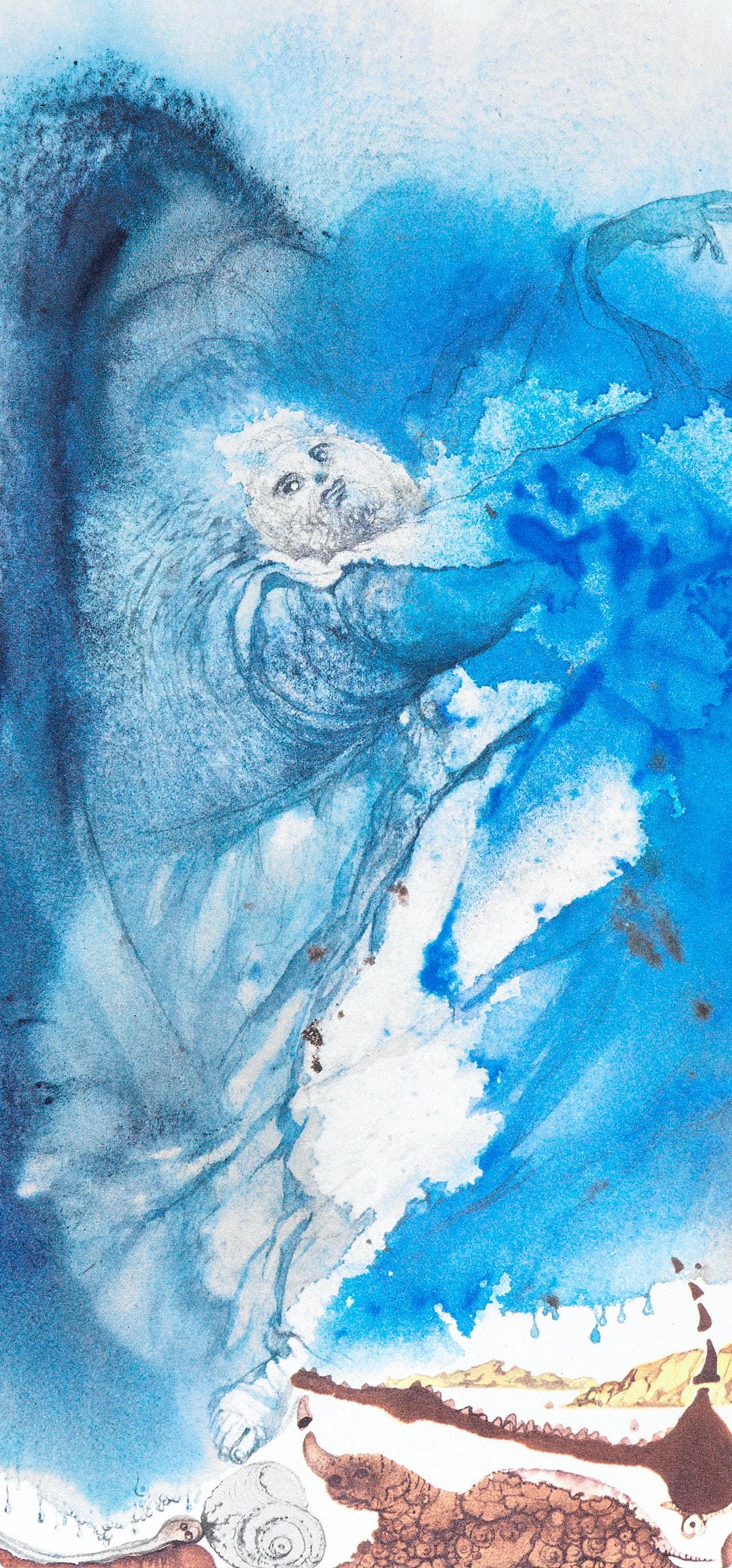 Salvador Dali, Composition (Michler/Lpsinger 1600; Field 69-3), Biblia Sacra, Lithograph