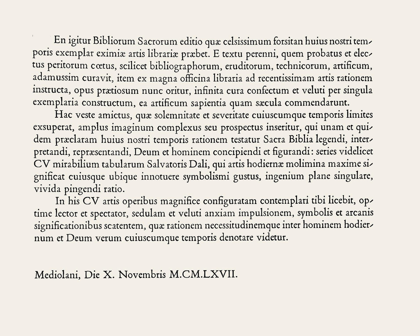 Salvador Dali, Composition (Michler/Lpsinger 1600; Field 69-3), Vi Tavole Dal Ciclo Della, Biblia