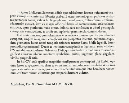 Salvador Dali, Composition (Michler/Lpsinger 1600; Field 69-3), Vi Tavole Dal Ciclo Della, Biblia