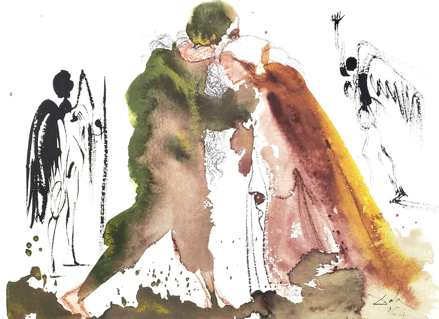 Salvador Dali, Composition (Michler/Lpsinger 1600; Field 69-3), Biblia Sacra, Lithograph