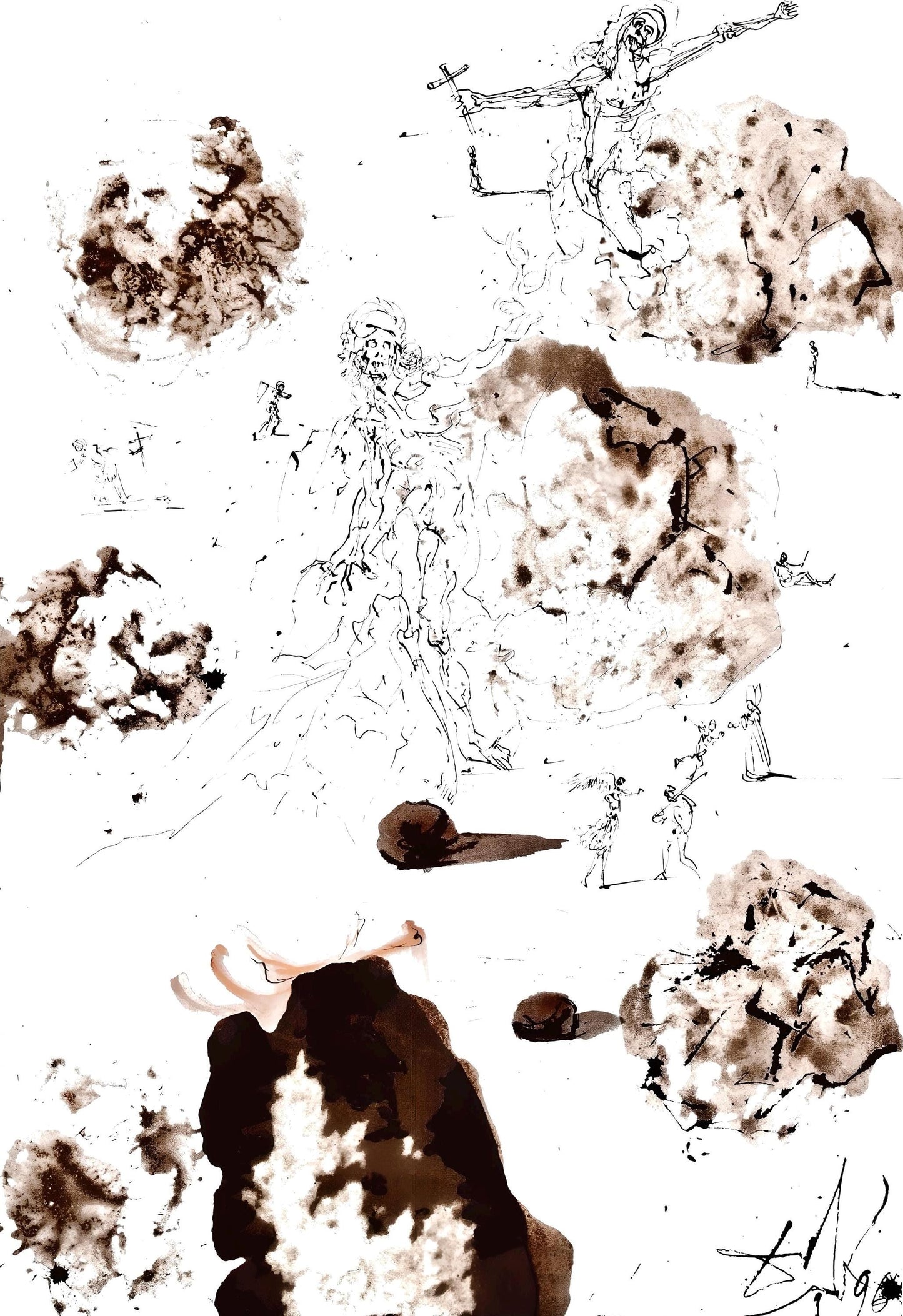 Salvador Dali, Composition (Michler/Lpsinger 1600; Field 69-3), Biblia Sacra, Lithograph