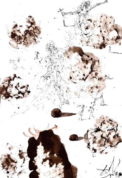 Salvador Dali, Composition (Michler/Lpsinger 1600; Field 69-3), Biblia Sacra, Lithograph