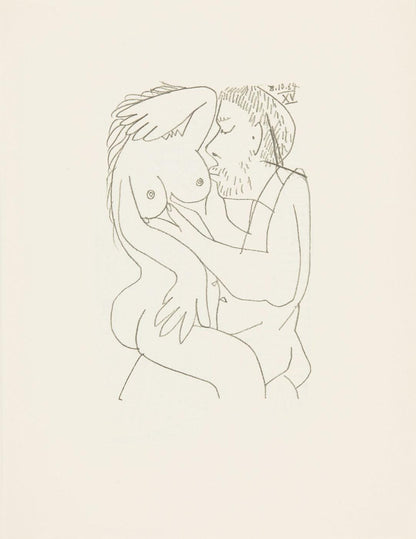 Pablo Picasso, 8.10.64. Xv (Cramer 148), Le Got Du Bonheur, Mixed Media Lithograph
