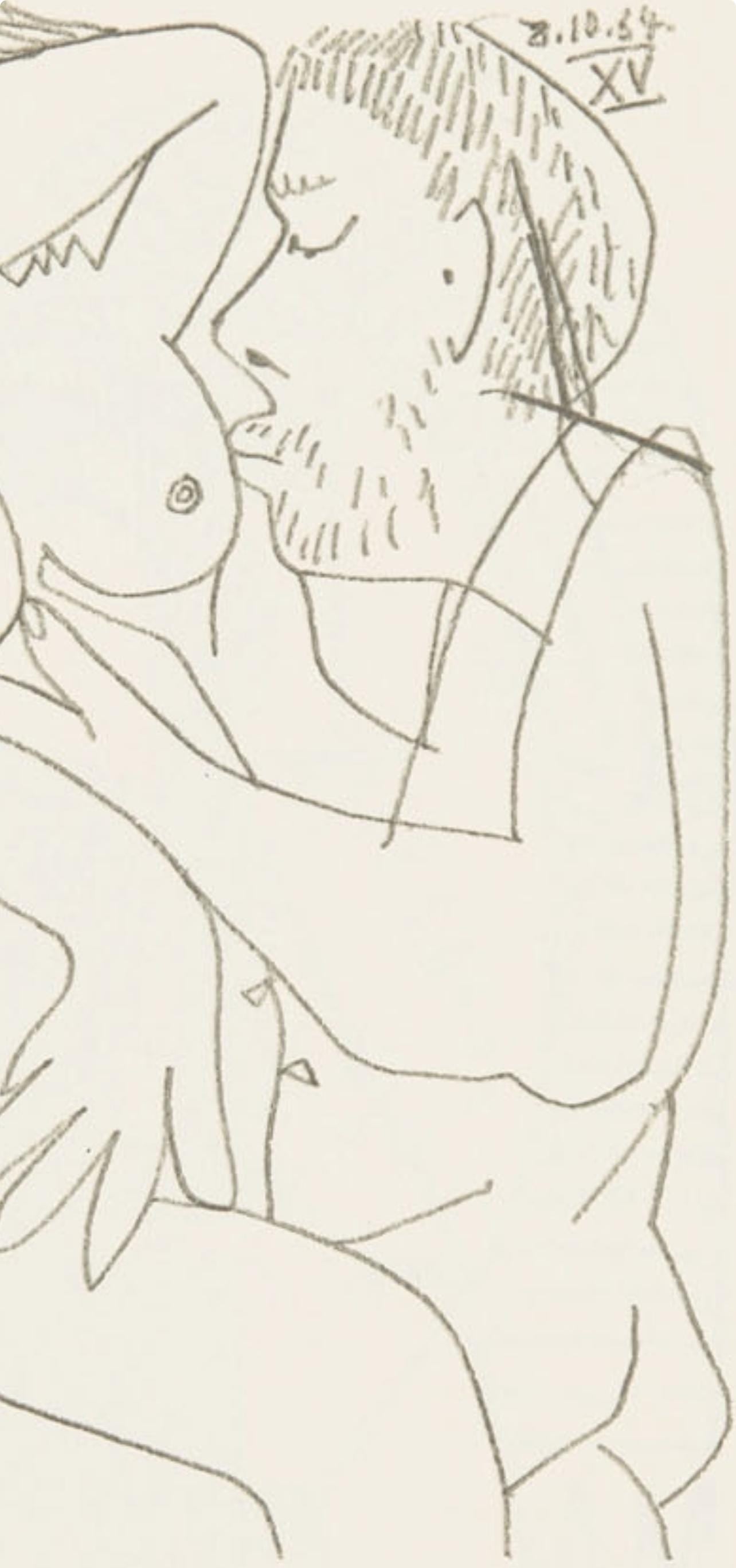 Pablo Picasso, 8.10.64. Xv (Cramer 148), Le Got Du Bonheur, Mixed Media Lithograph