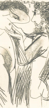 Pablo Picasso, 8.10.64. I (Cramer 148), Le Got Du Bonheur, Mixed Media Lithograph