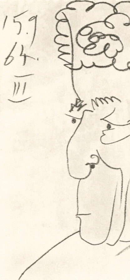 Pablo Picasso, 15.9.64. Iii (Cramer 148), Le Got Du Bonheur, Mixed Media Lithograph