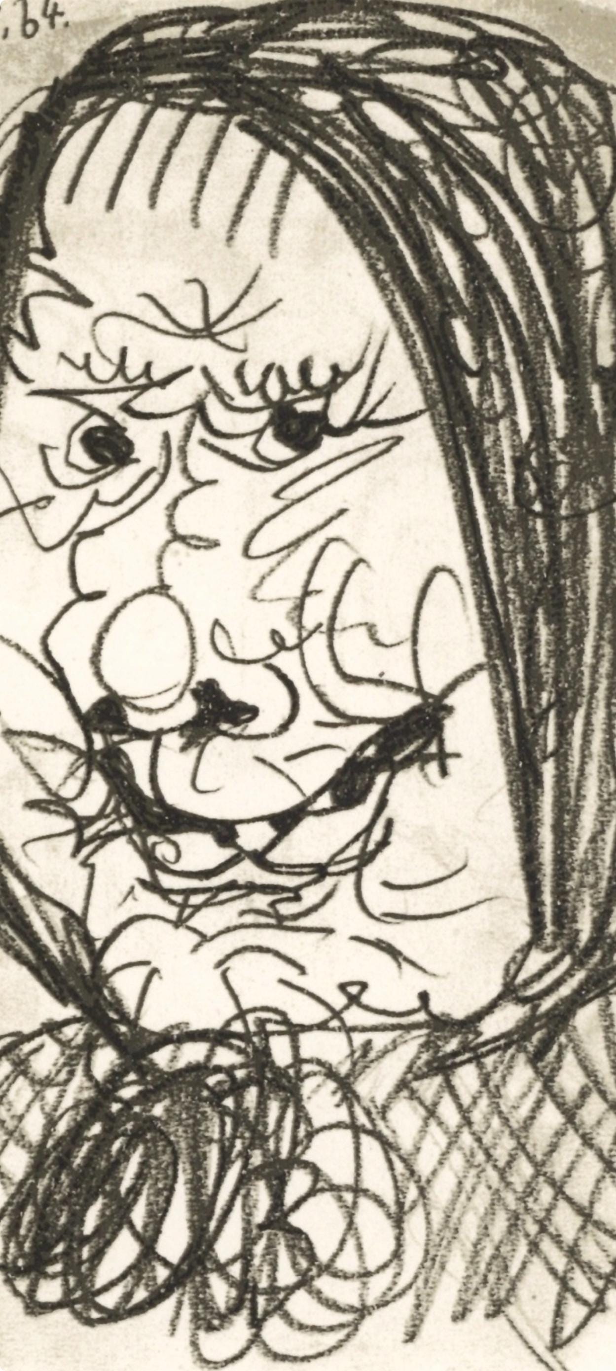 Pablo Picasso, 23.9.64 Iii (Cramer 148), Le Got Du Bonheur, Mixed Media Lithograph