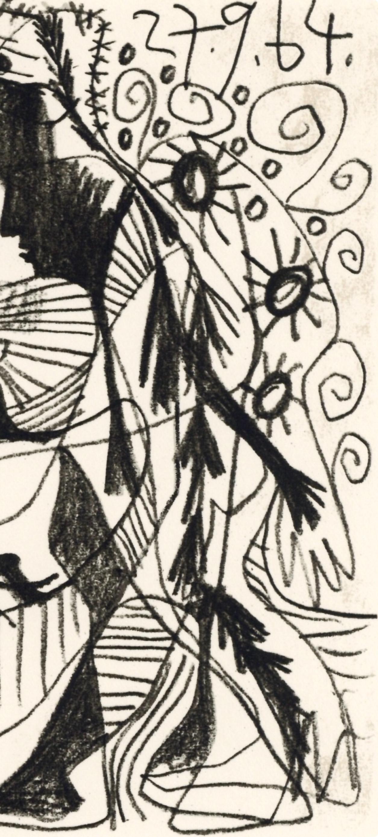 Pablo Picasso, 27.9.24. (Cramer 148), Le Got Du Bonheur, Mixed Media Lithograph