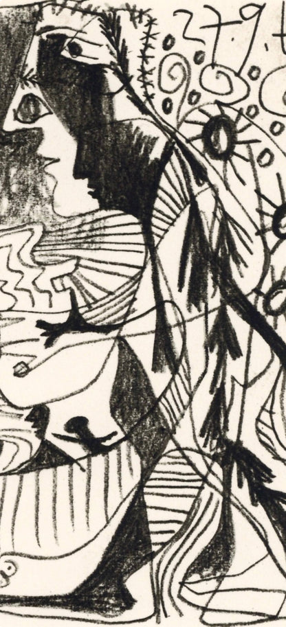 Pablo Picasso, 27.9.24. (Cramer 148), Le Got Du Bonheur, Mixed Media Lithograph