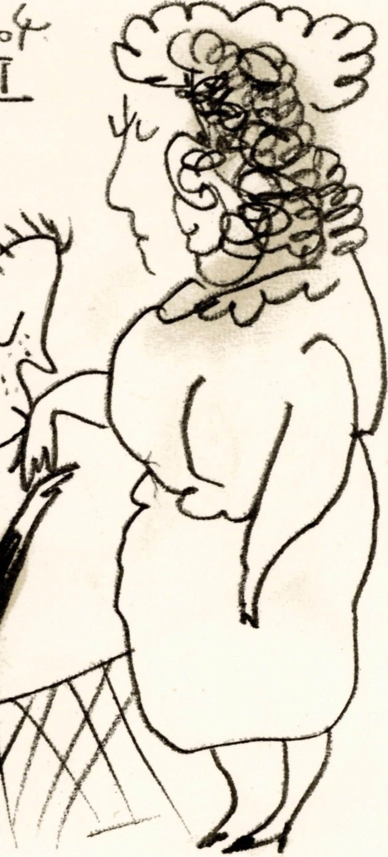 Pablo Picasso, 29.9.64. Iii (Cramer 148), Le Got Du Bonheur, Mixed Media Lithograph