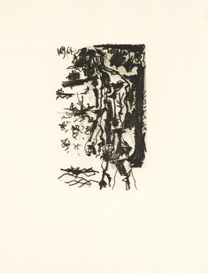 Pablo Picasso, 16.9.64. (Cramer 148), Le Got Du Bonheur, Mixed Media Lithograph